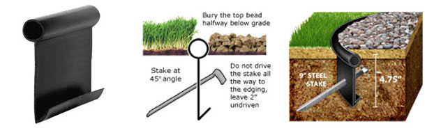 Ep Henry Concrete Borders And Edging, How To Install Garden Edging With Stakes